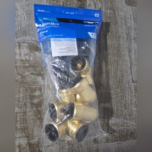 5-Pack WATTS LF4717-14CP AquaLock 3/4” Brass Elbow Push to Connect Lead